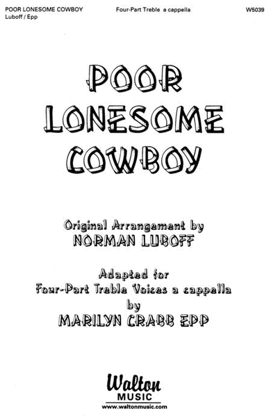 Poor Lonesome Cowboy (SSAA)