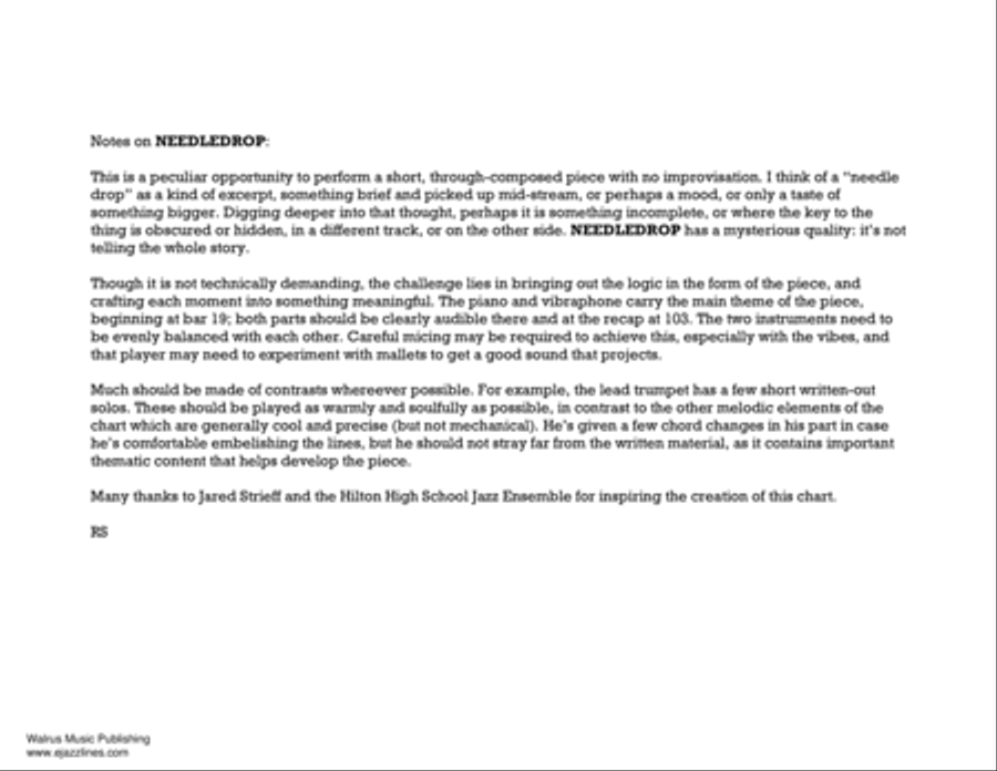 Needledrop Needledrop Big Band scores gallery preview page 3