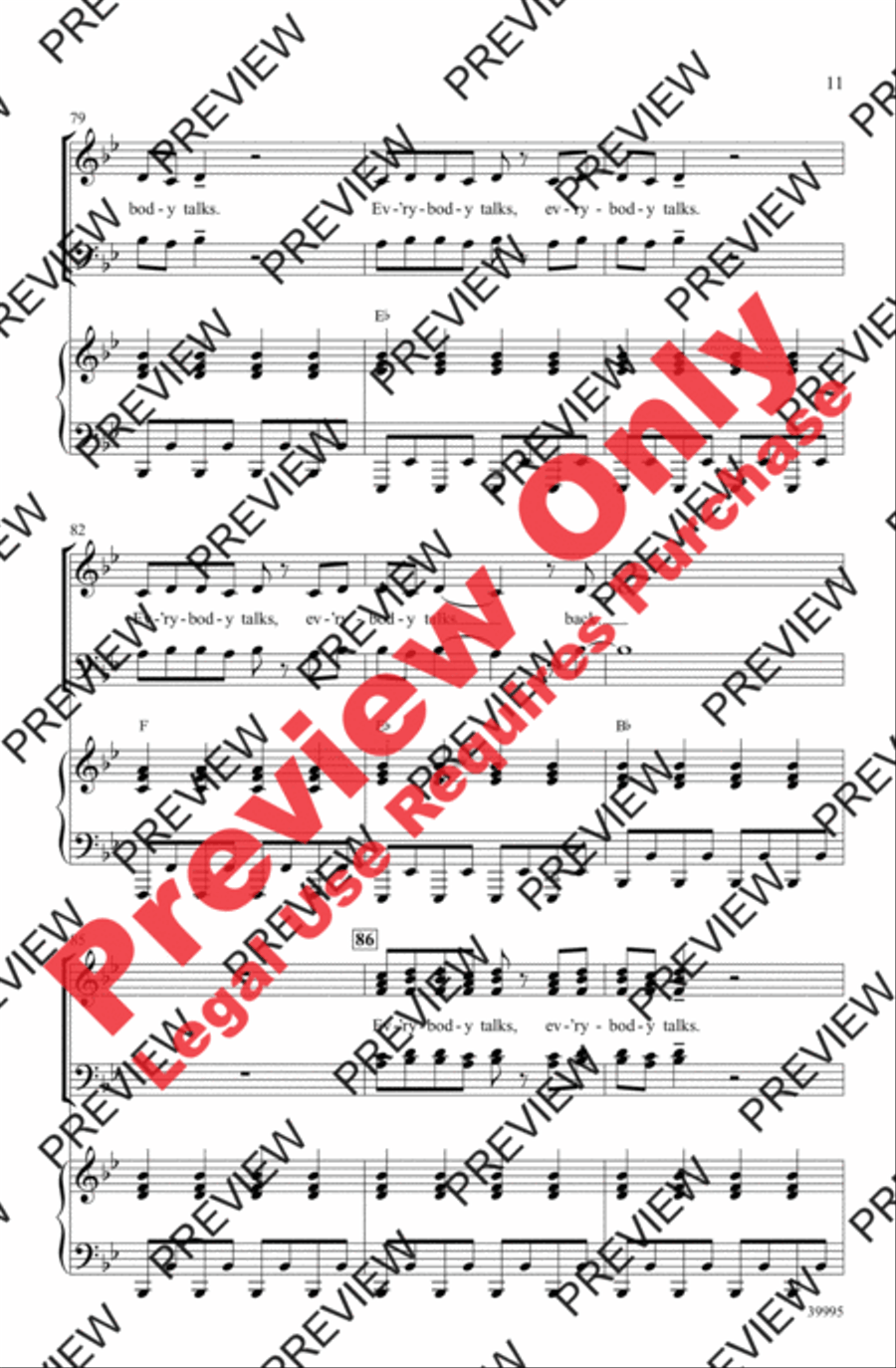 Everybody Talks 4-Part scores gallery preview page 11