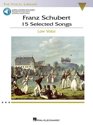 Schubert - 15 Selected Songs Low Voice Book/Online Audio