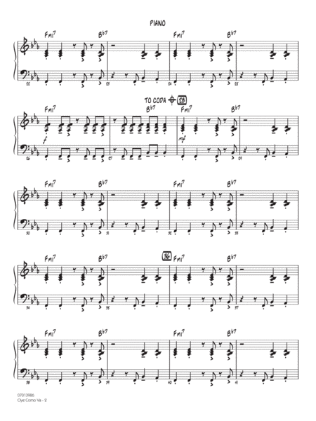 Oye Como Va (arr. Paul Murtha) - Piano