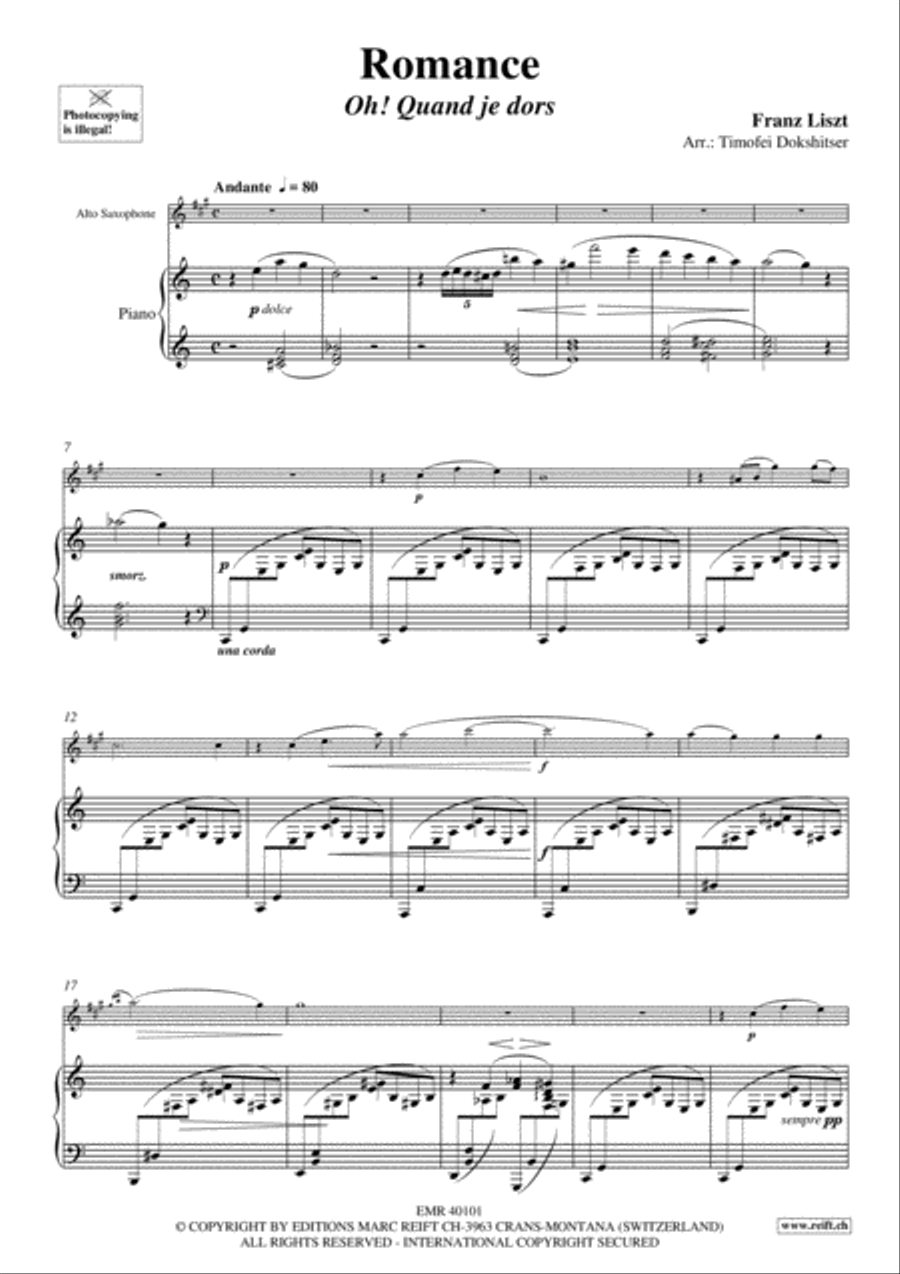 Romance Alto Saxophone scores gallery preview page 3