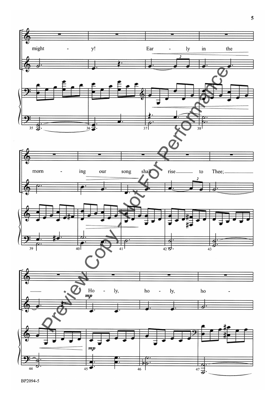 Thou Art Holy - SSAA SSAA scores gallery preview page 5