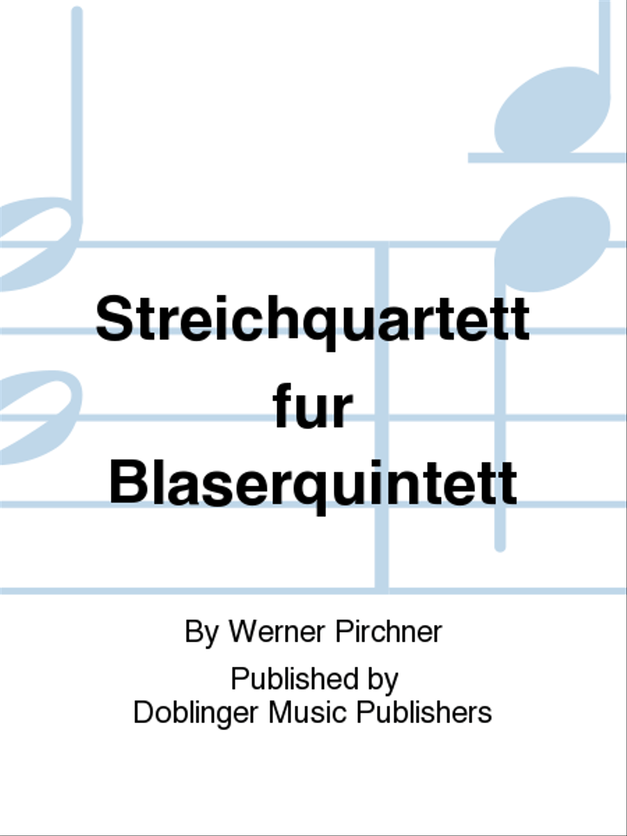 Streichquartett fur Blaserquintett String Quartet scores gallery preview page 1