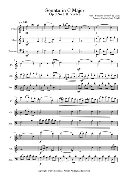 Sonata in C Major, Op. 3 No. 1: II. Vivace image number null