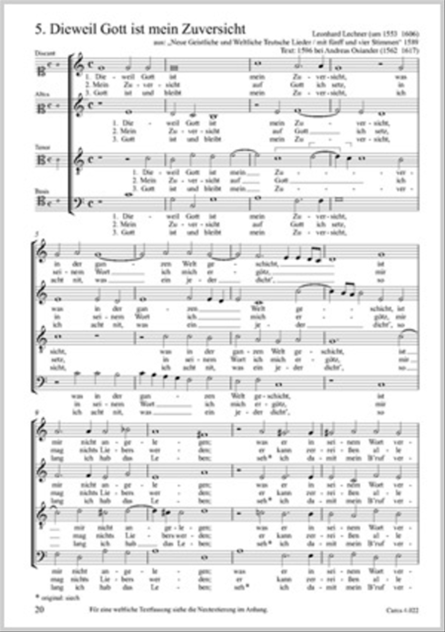 Lechner: Dieweil Gott ist mein Zuversicht (mit Neutextierung) Score scores gallery preview page 1
