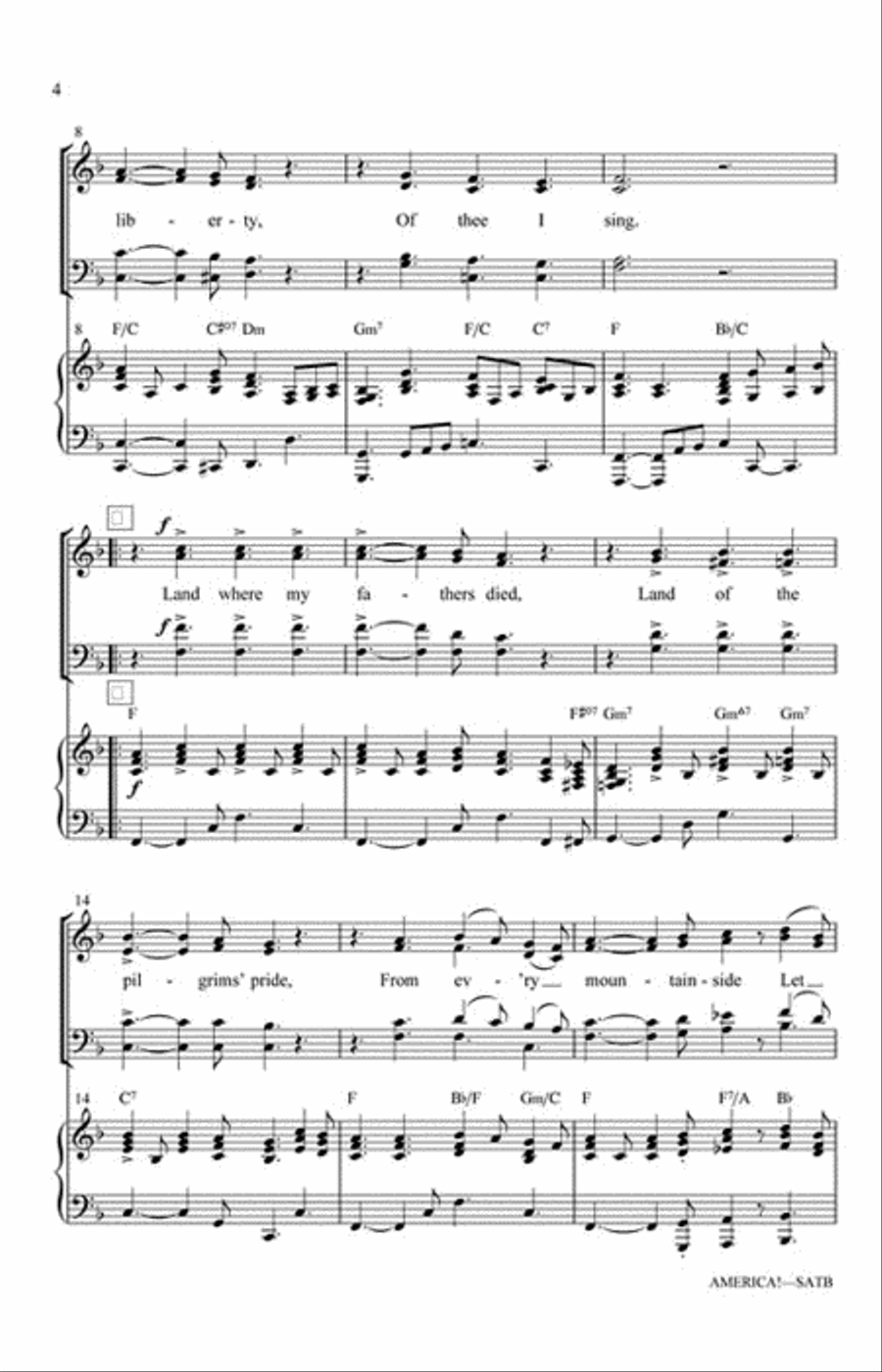 America! 4-Part scores gallery preview page 3
