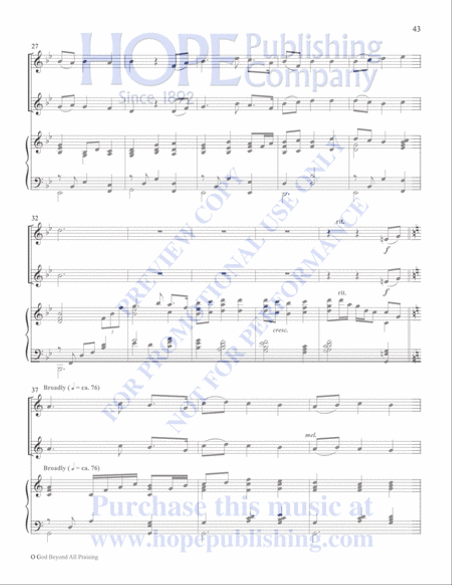 Classic Hymns for Two Instruments, Vol 1-Book and CD Woodwind Duet scores gallery preview page 43