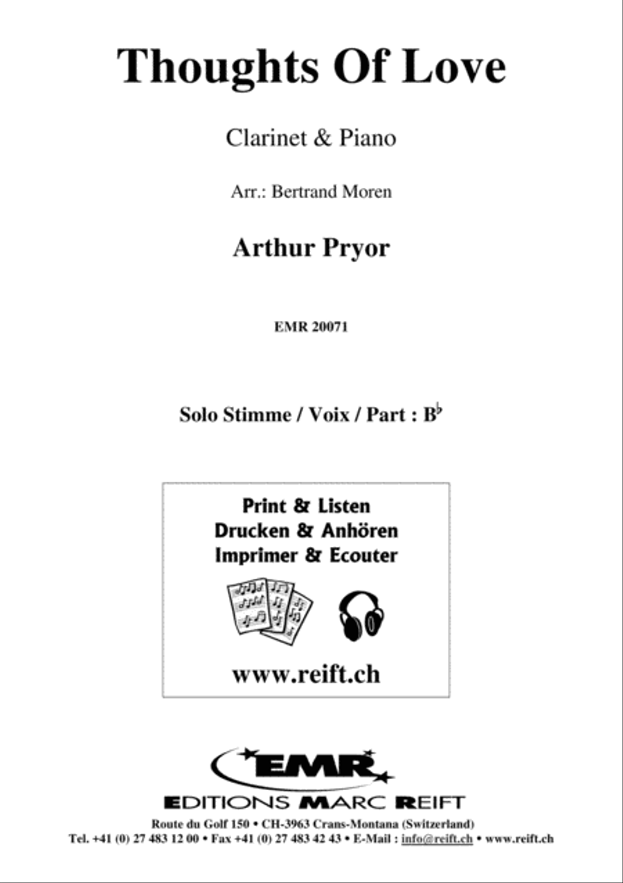 Thoughts Of Love Clarinet Solo scores gallery preview page 2