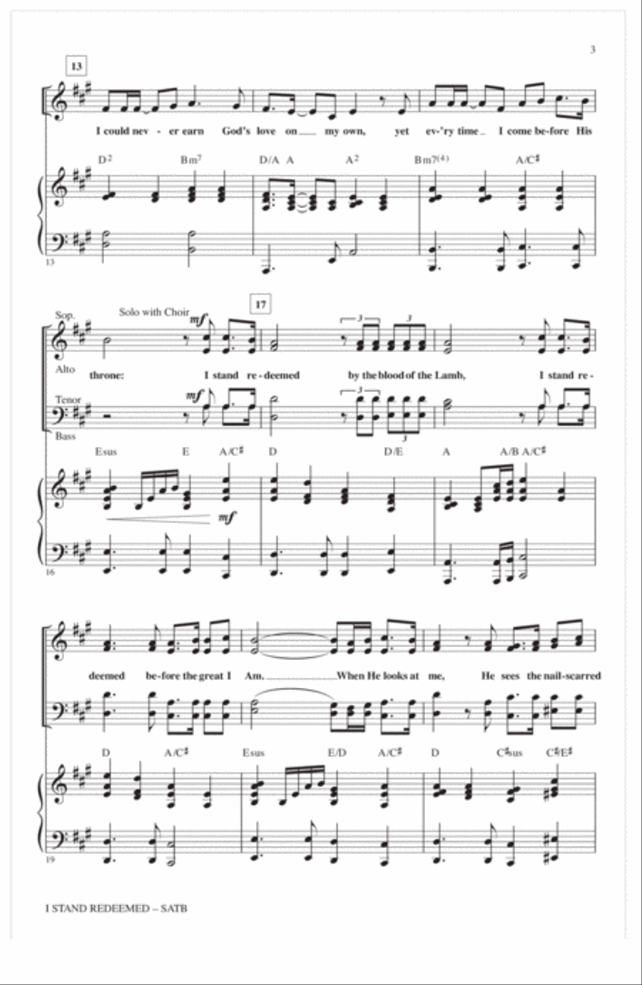 I Stand Redeemed (arr. James Koerts) 4-Part scores gallery preview page 2