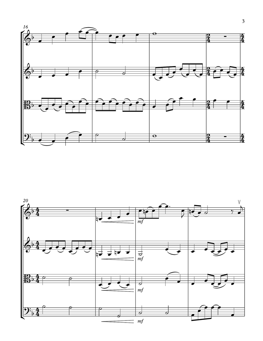 Love Of My Life String Quartet scores gallery preview page 3