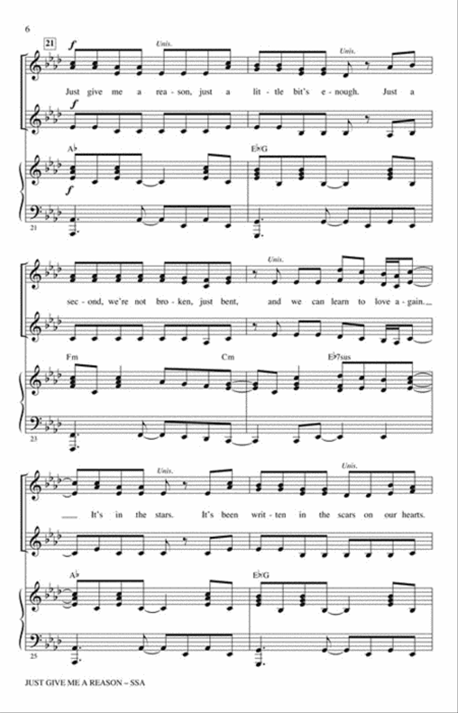 Just Give Me a Reason Just Give Me a Reason SSA scores gallery preview page 3