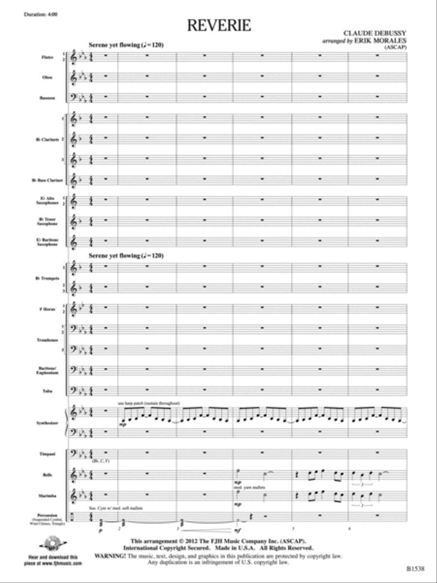 Reverie: Score Concert Band scores gallery preview page 3