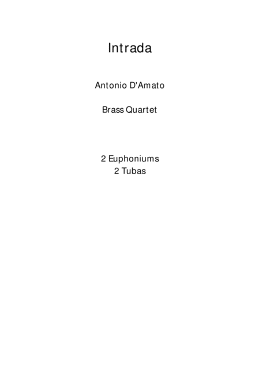 Intrada Tuba Quartet Brass Quartet scores gallery preview page 1