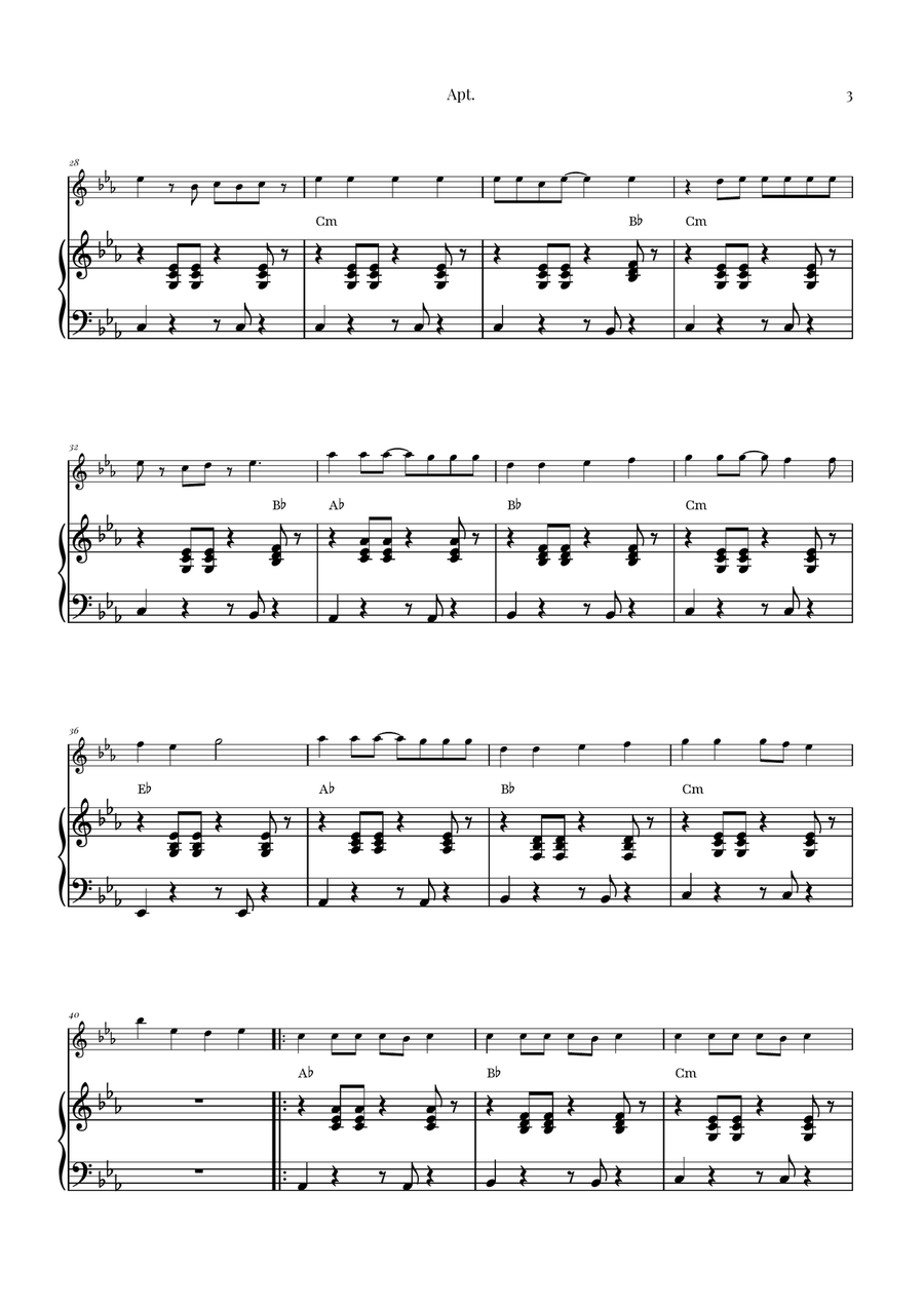 Apt. Violin Solo scores gallery preview page 3
