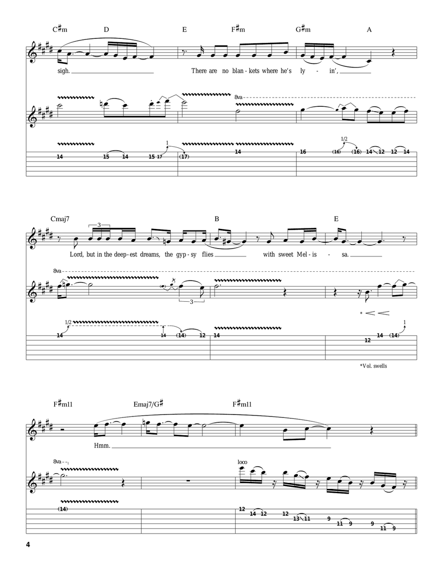 Melissa Acoustic Guitar scores gallery preview page 4