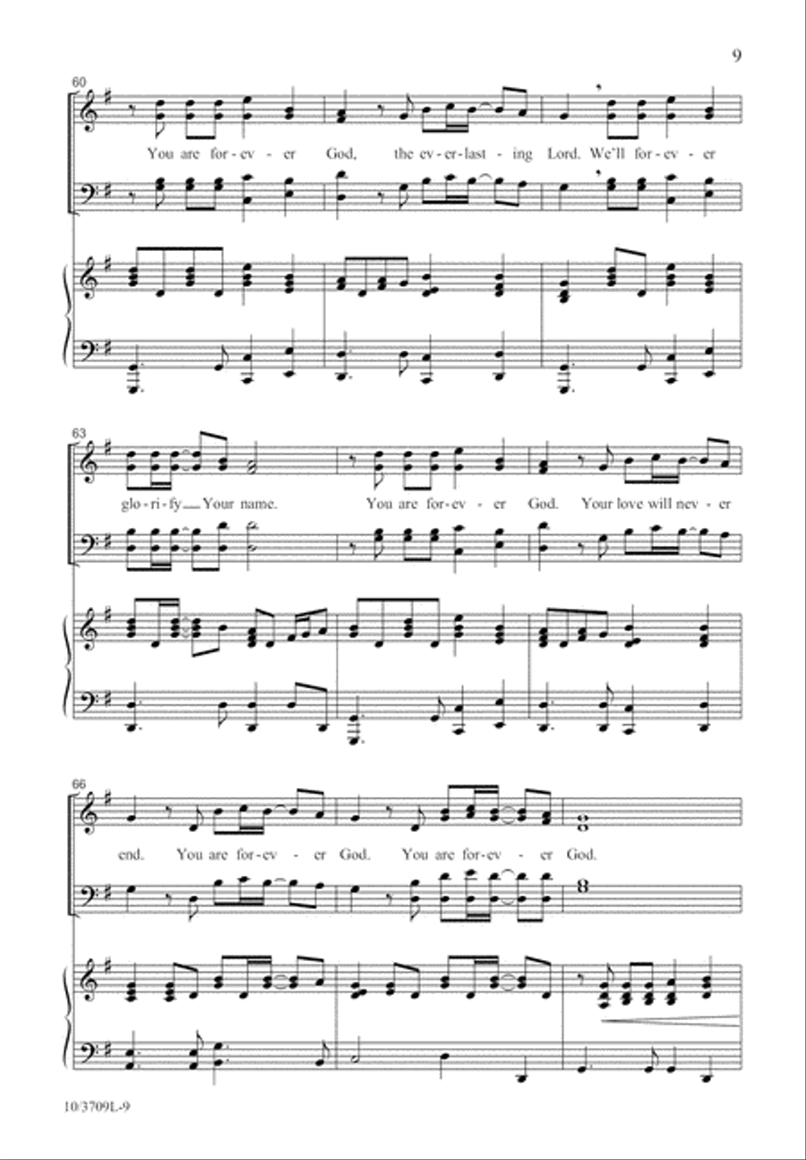 You Are Forever God You Are Forever God 4-Part scores gallery preview page 9