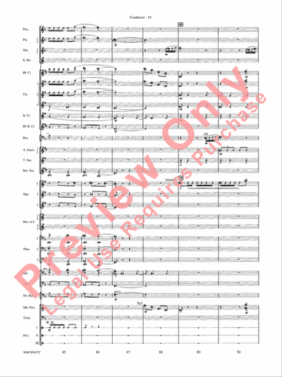 An American in Paris Concert Band scores gallery preview page 17