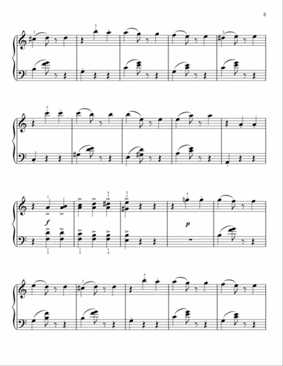 Acceleration Waltz [Classical version] (arr. Phillip Keveren) Easy Piano scores gallery preview page 3