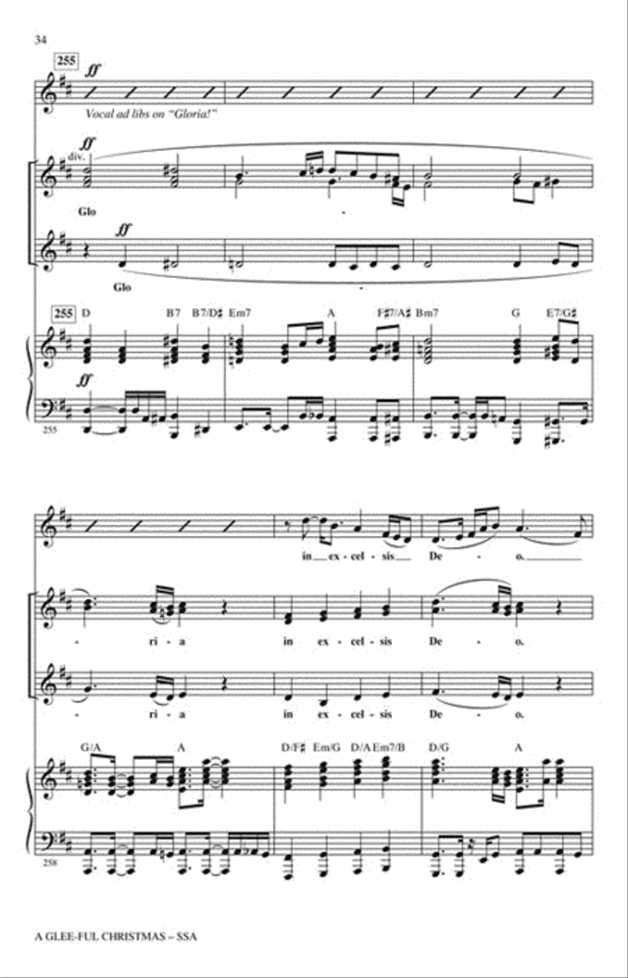 A Glee-ful Christmas SSA scores gallery preview page 5