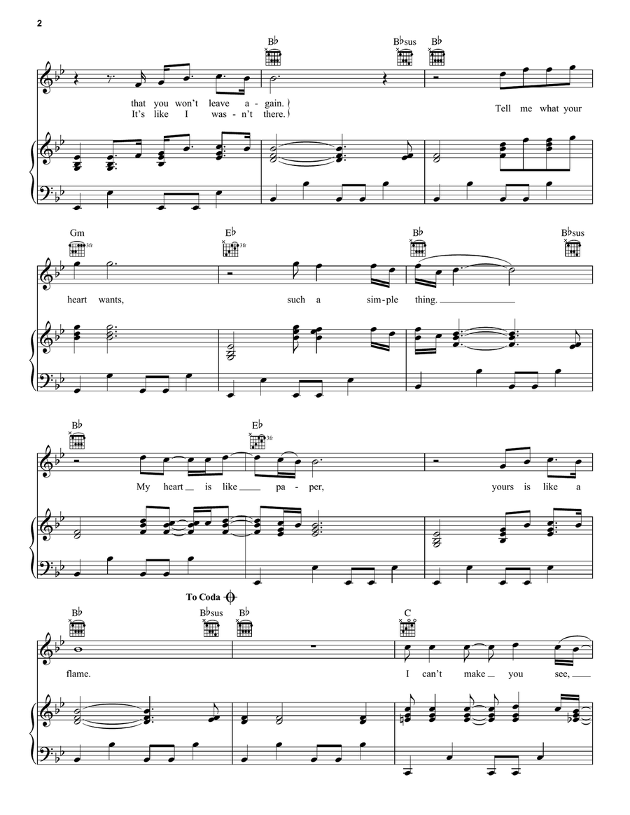 Such A Simple Thing Piano, Vocal, Guitar scores gallery preview page 2