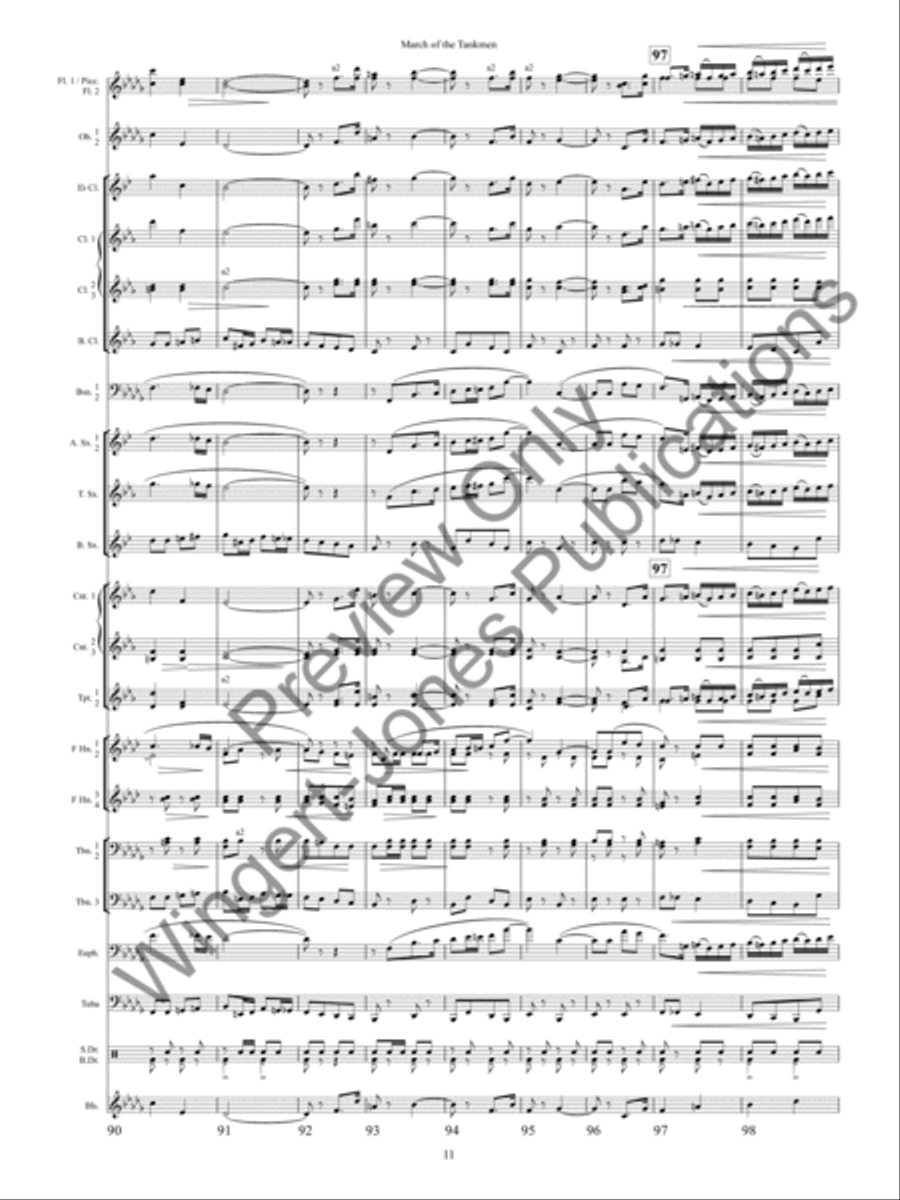 March of the Tankmen March of the Tankmen Concert Band scores gallery preview page 14