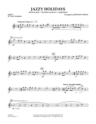 Jazzy Holidays - Pt.3 - Bb Tenor Saxophone