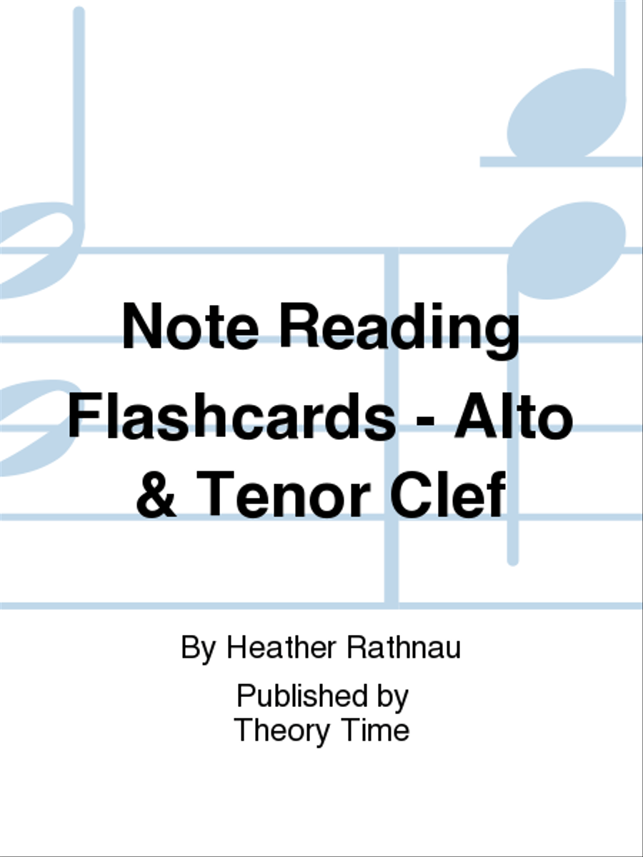 Note Reading Flashcards - Alto & Tenor Clef Flash Cards & Games scores gallery preview page 1