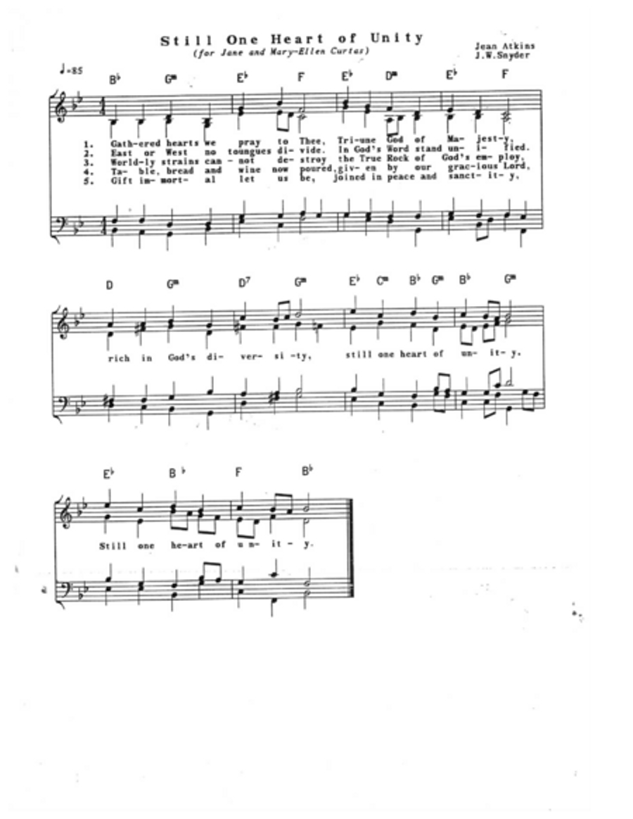 Still One Heart of Unity 4-Part scores gallery preview page 1