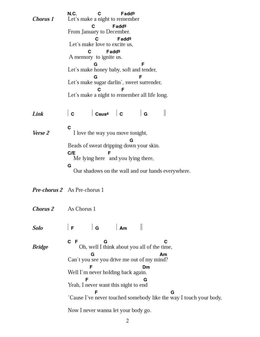 Let's Make A Night To Remember Acoustic Guitar scores gallery preview page 2