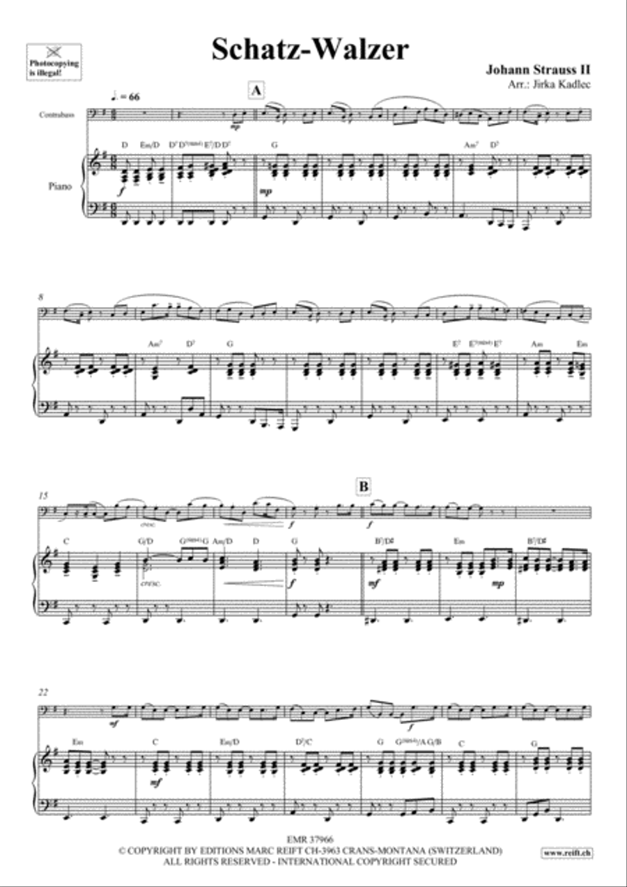 Schatz-Walzer Double Bass scores gallery preview page 3
