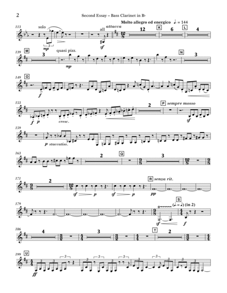 Second Essay - Bb Bass Clarinet