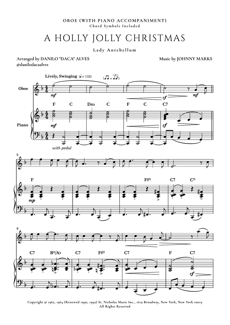 A Holly Jolly Christmas Piano scores gallery preview page 1