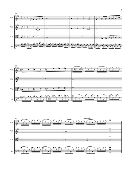 PRELUDE FROM CELLO SUITE NO. 1 by Bach String Quartet, Intermediate Level for 2 violins, viola and c image number null