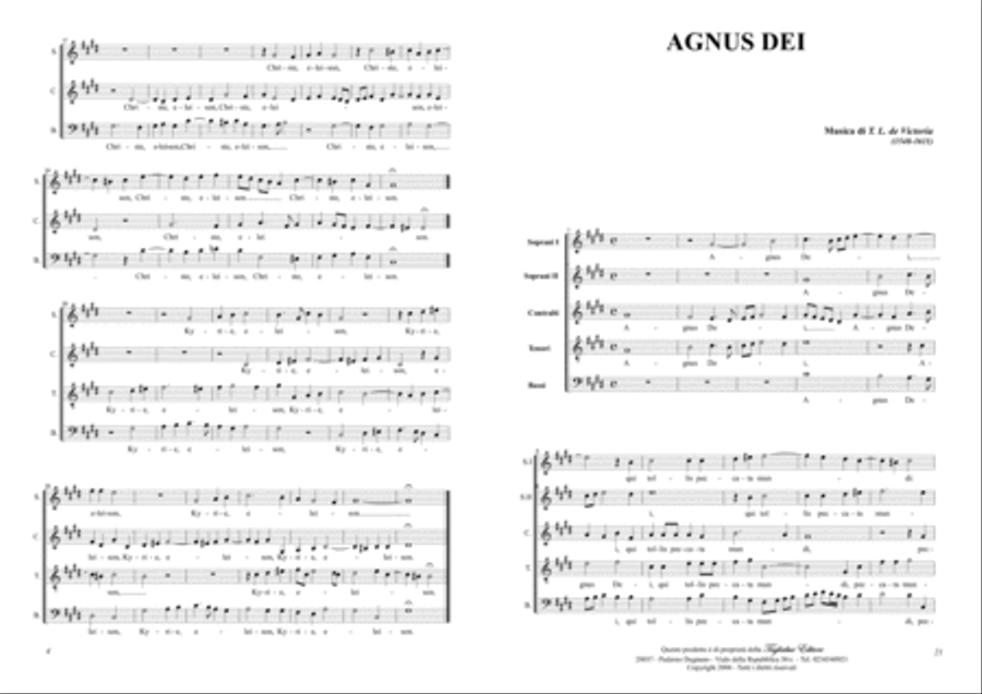MISSA IV TONI - T. L. de Victoria - For SATB Choir 4-Part scores gallery preview page 6