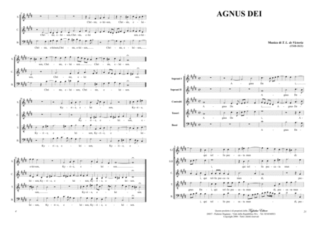 MISSA IV TONI - T. L. de Victoria - For SATB Choir image number null
