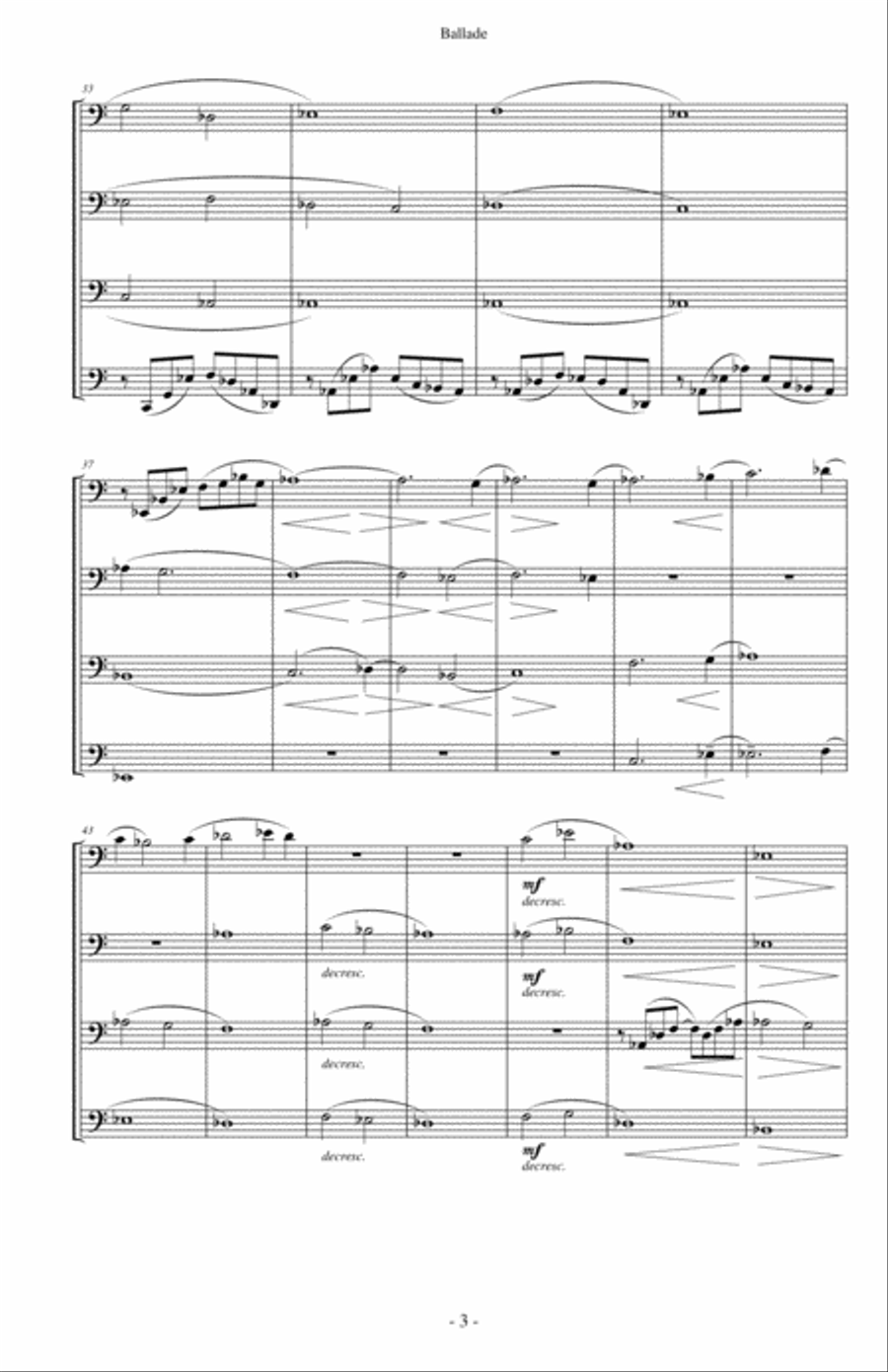 Ballade Trombone Quartet scores gallery preview page 3