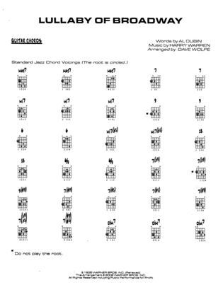 Lullaby of Broadway: Guitar Chords