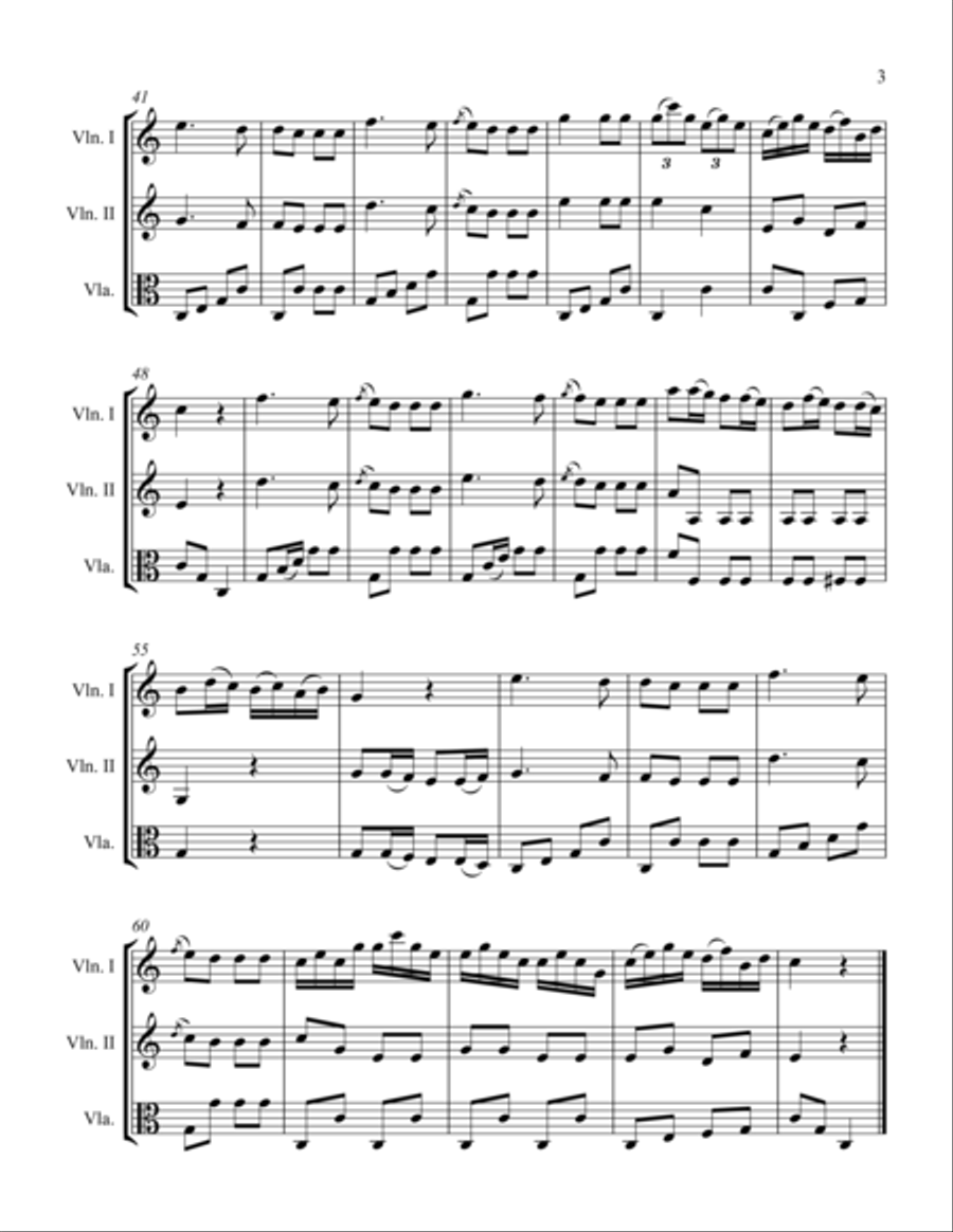 Quadrillie #2 Quadrillie #2 String Trio scores gallery preview page 3