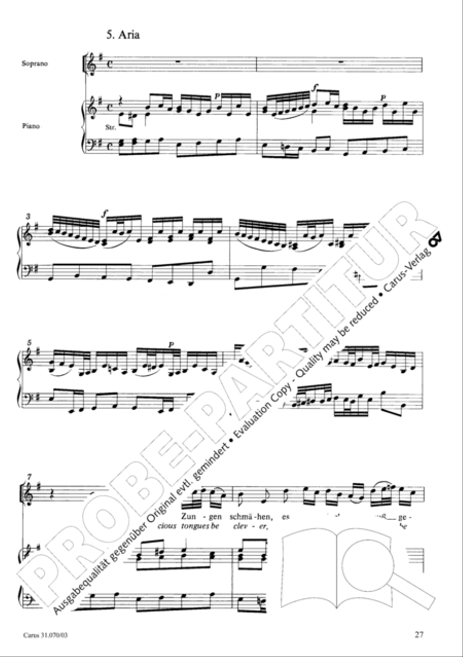 Watch now, praying, praying, watch now (Wachet! betet! betet! wachet!) 4-Part scores gallery preview page 31