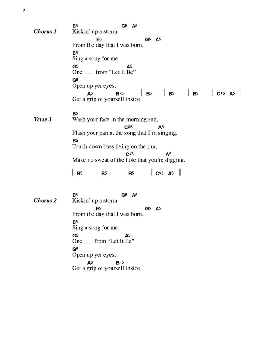 Be Here Now Easy Guitar scores gallery preview page 2
