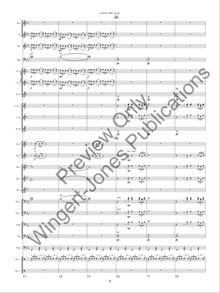 Festival 1899 (Score) Concert Band scores gallery preview page 6
