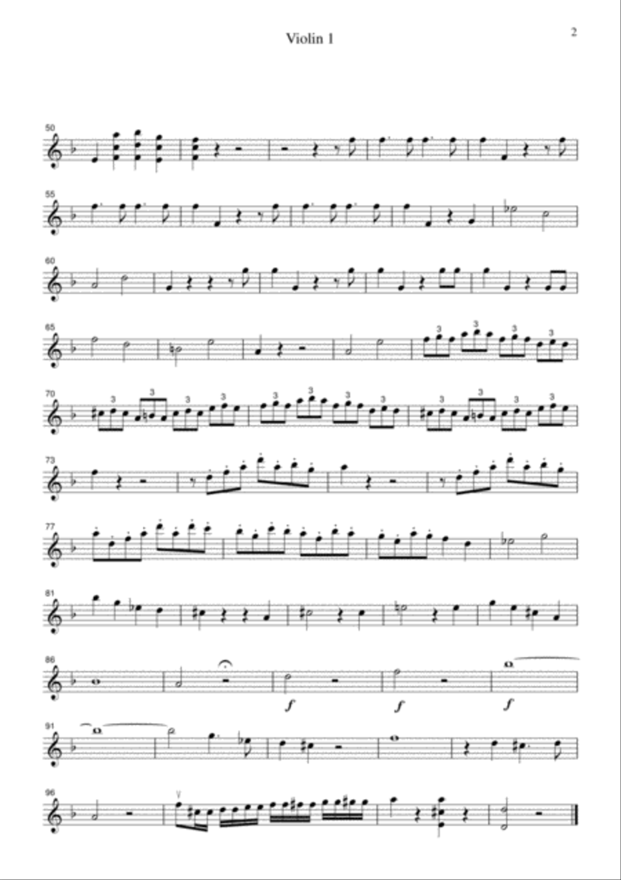 Mozart Queen of the Night's Aria from The Magic Flute, for string quartet, CM006 String Quartet scores gallery preview page 4