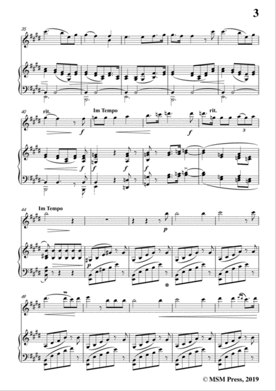 Schumann-Waldcsgespräch,for Violin and Piano Flute Solo scores gallery preview page 5