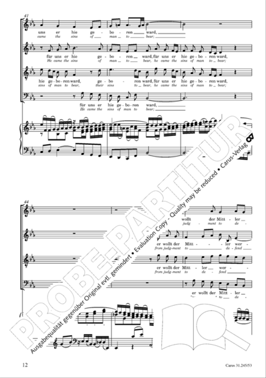 St. John Passion (Johannes-Passion) 4-Part scores gallery preview page 13