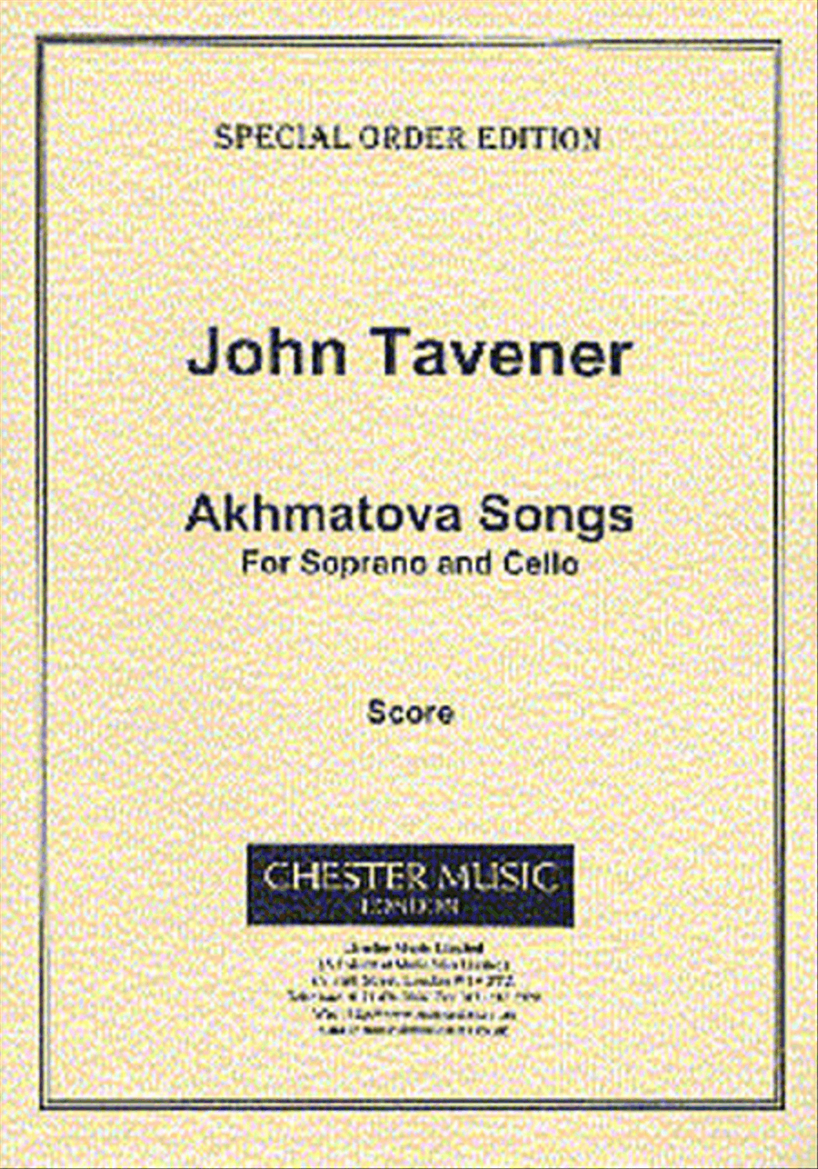 Akhmatova Songs Cello scores gallery preview page 1