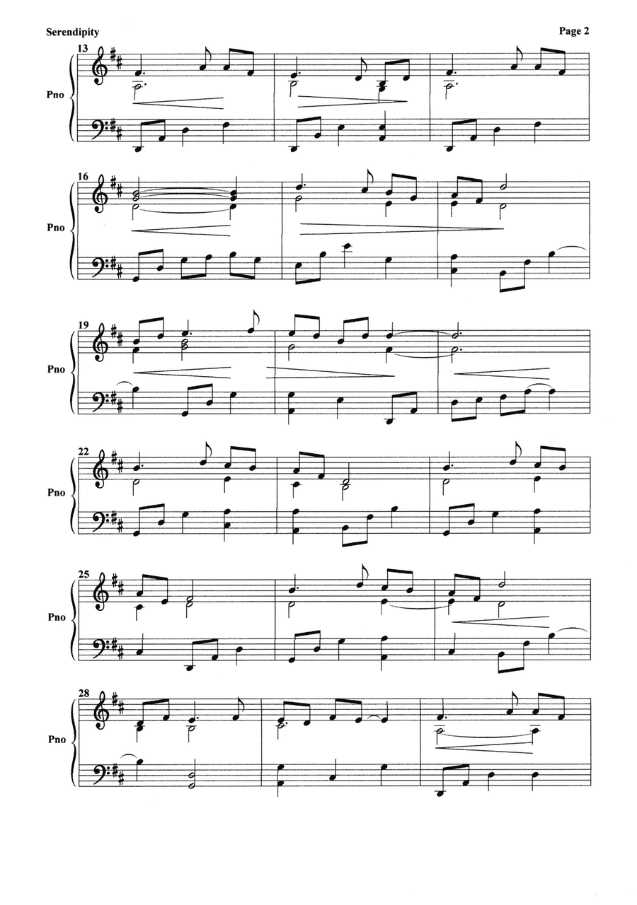 Serendipity Piano Solo scores gallery preview page 3