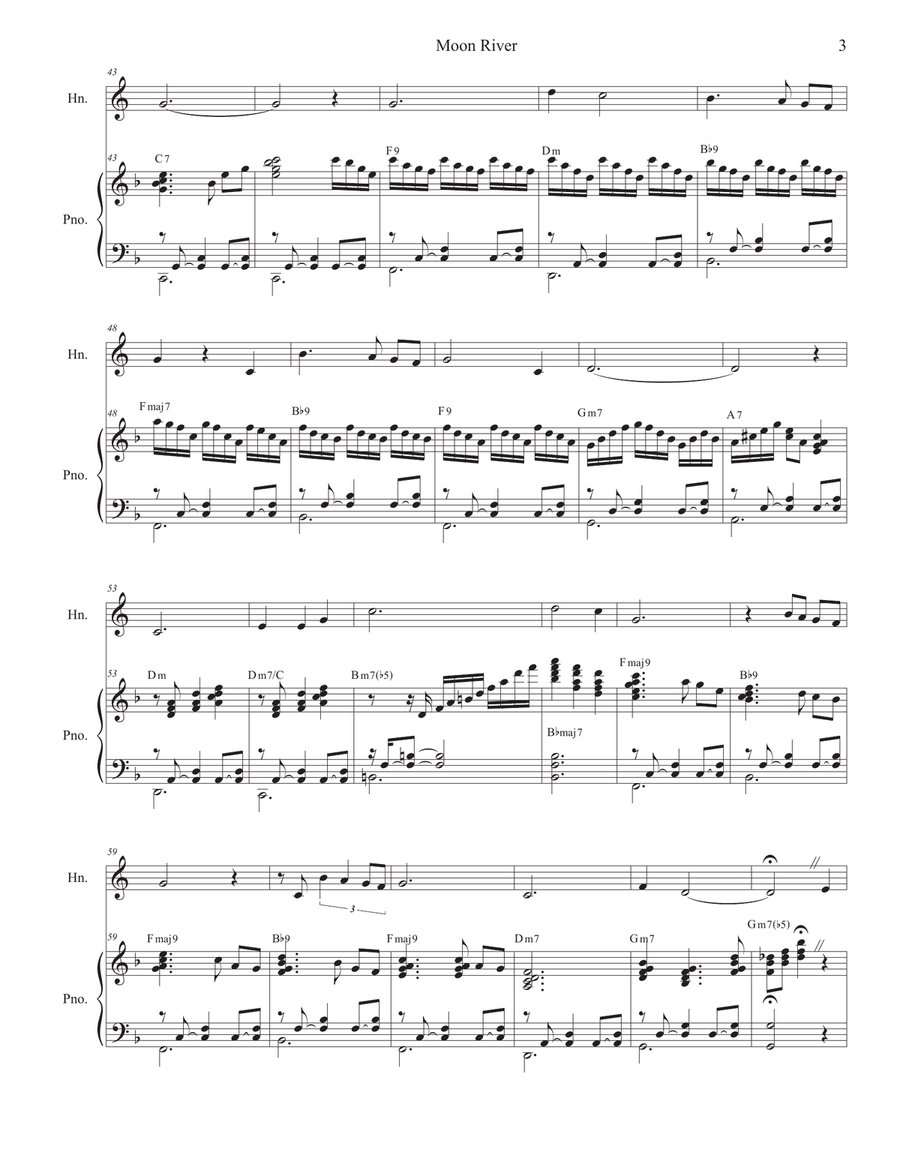 Moon River Moon River Piano scores gallery preview page 3