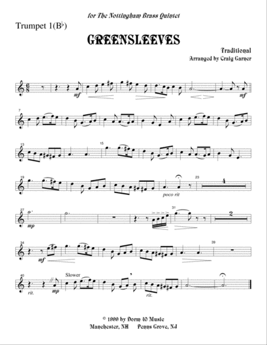 Greensleeves Brass Ensemble scores gallery preview page 4