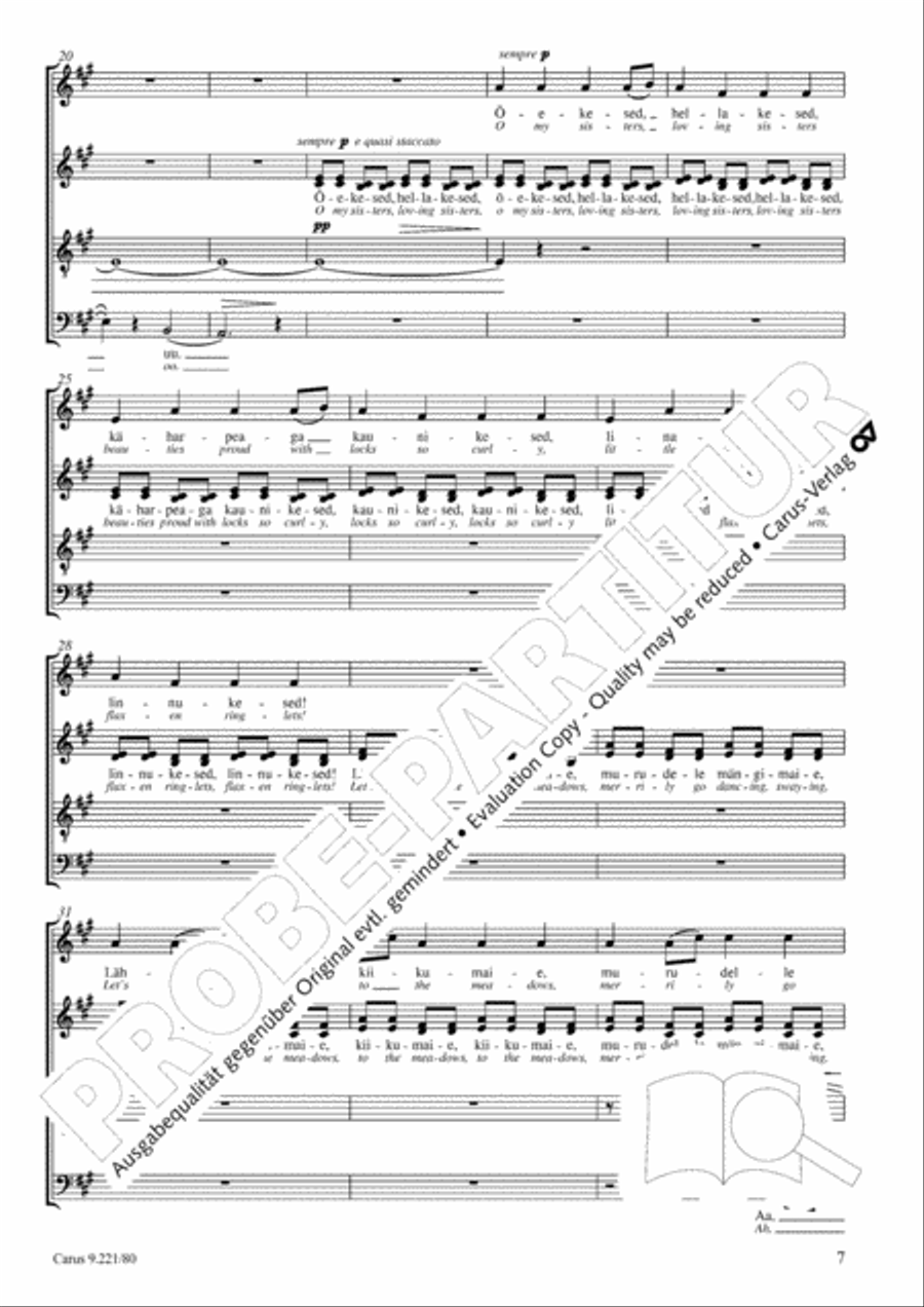 Veljo Tormis: Three soongs from the Epos (Kalevipoeg) Choir scores gallery preview page 8